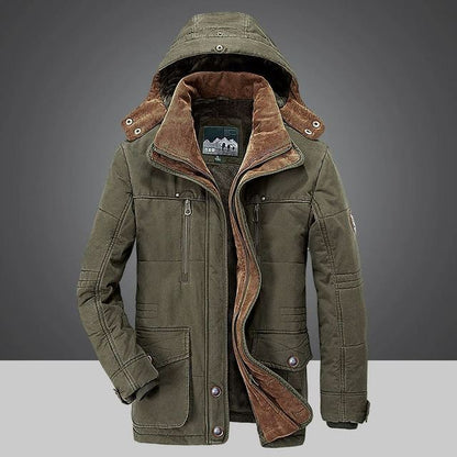 Warm Mens Winter Parka Coat With Soft Fleece Lining