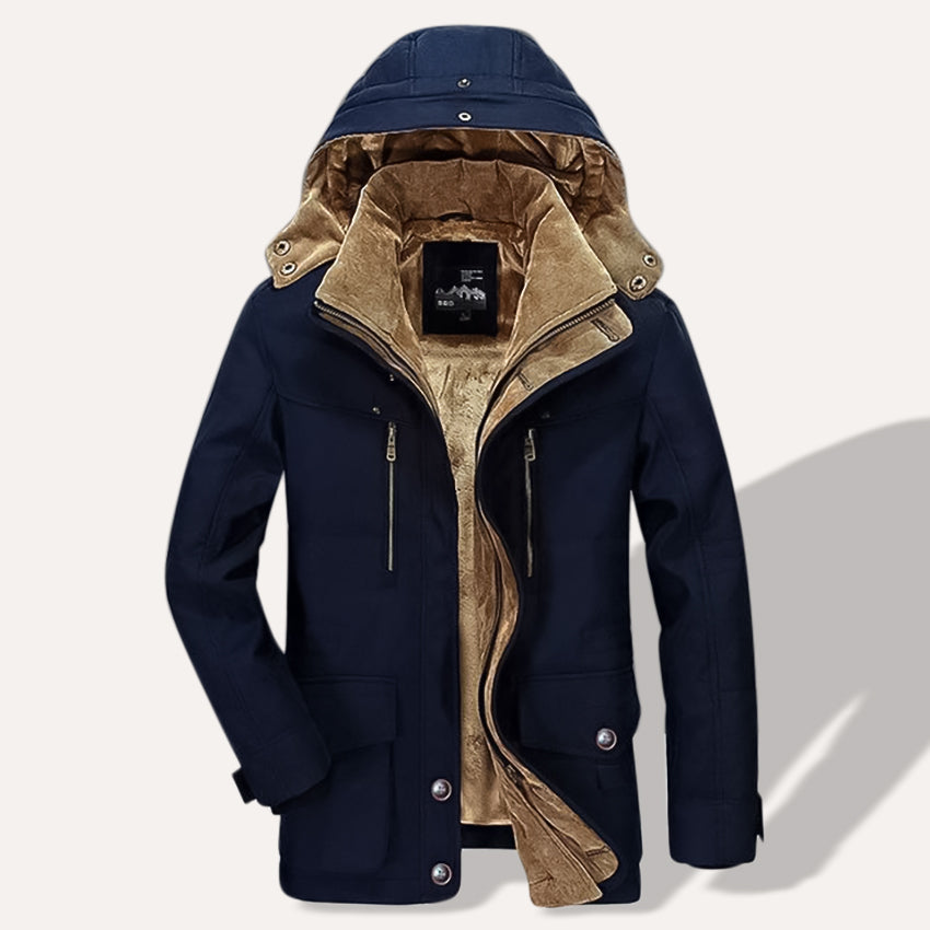 Warm Men's Insulated Daily Parka Coat - BritishElegance