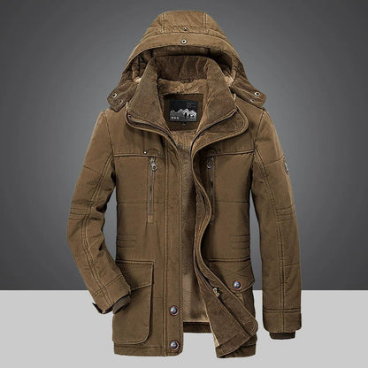 Warm Mens Winter Parka Coat With Soft Fleece Lining
