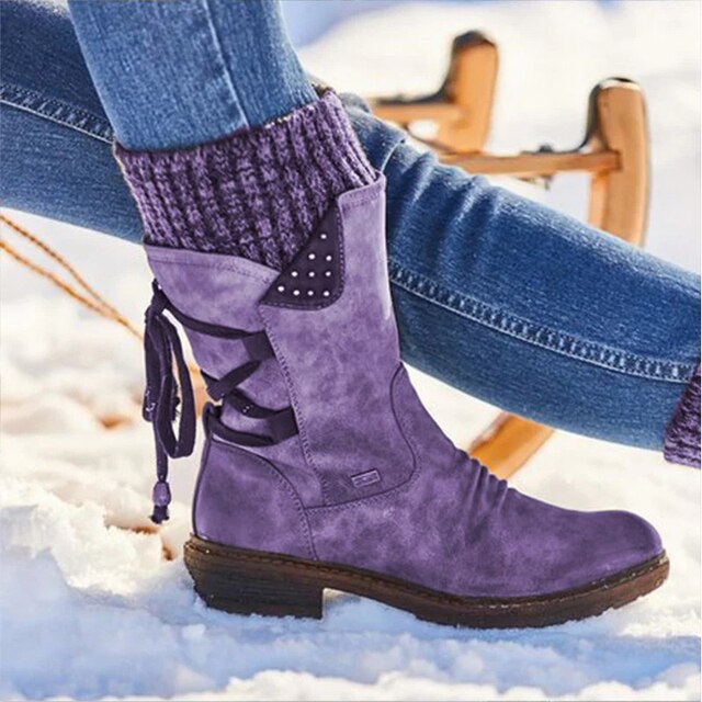 Warm Womens Snow Cowboy Boots - BritishElegance
