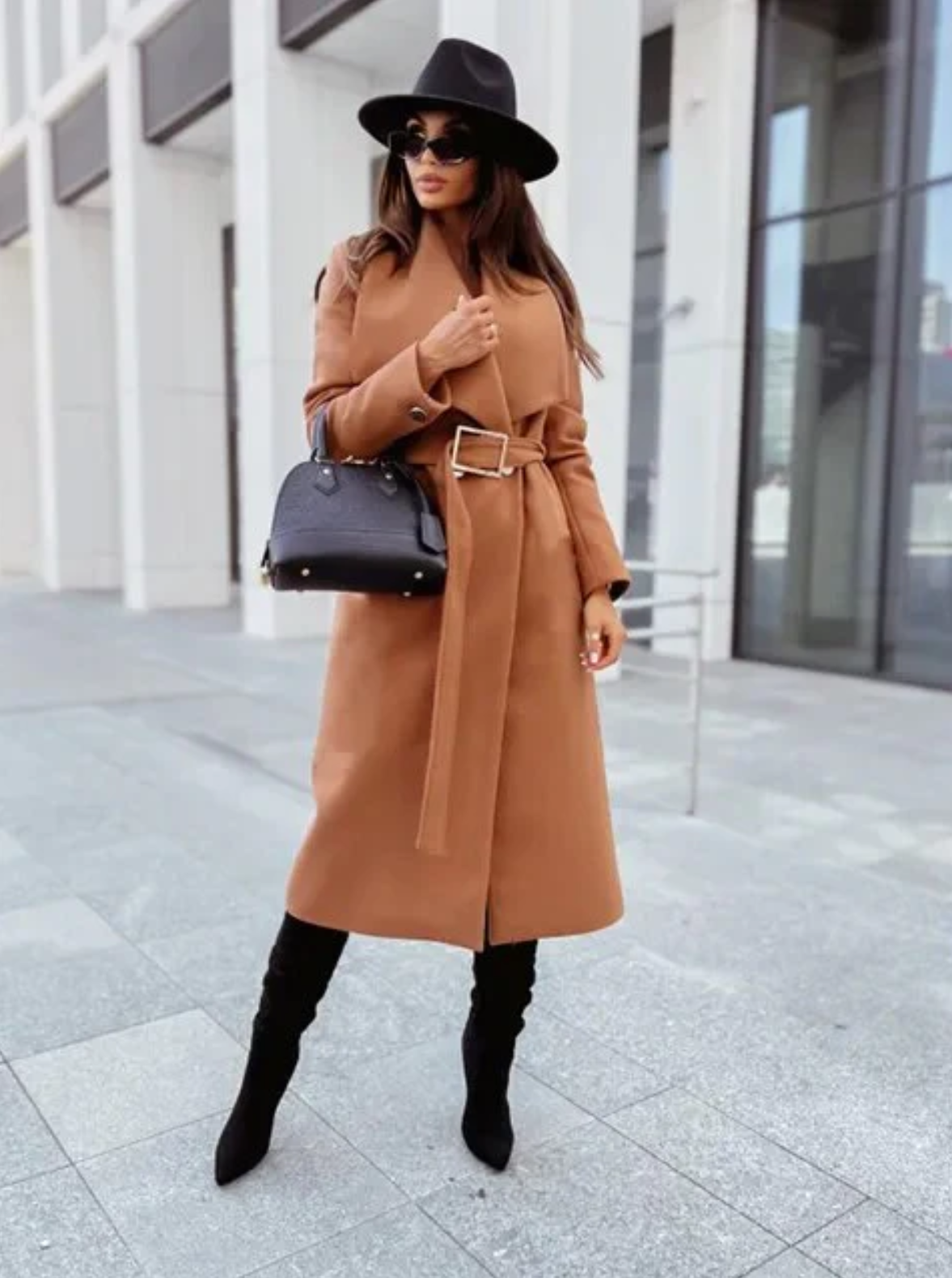 Classic Water Repellent Trench Coat with Belt - BritishElegance