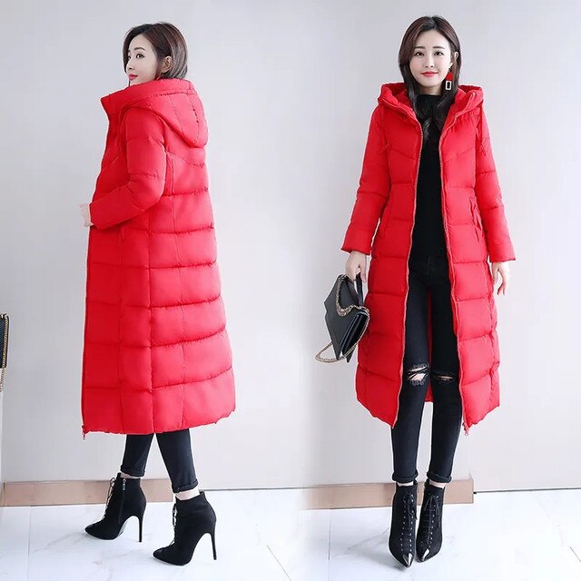 Warm Women's Down Parka Coat for Winter