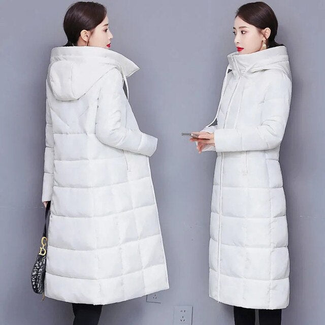Warm Women's Down Parka Coat for Winter
