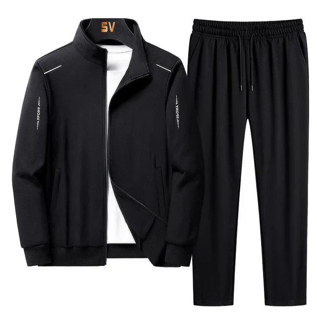 Men's Sporty 2 Piece Tracksuit with Joggers and Jacket - BritishElegance