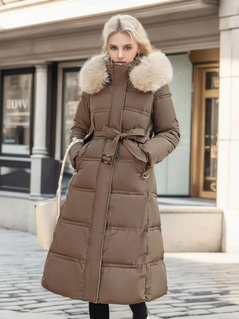 Cozy Faux Fur Women's Winter Parka Coat - BritishElegance