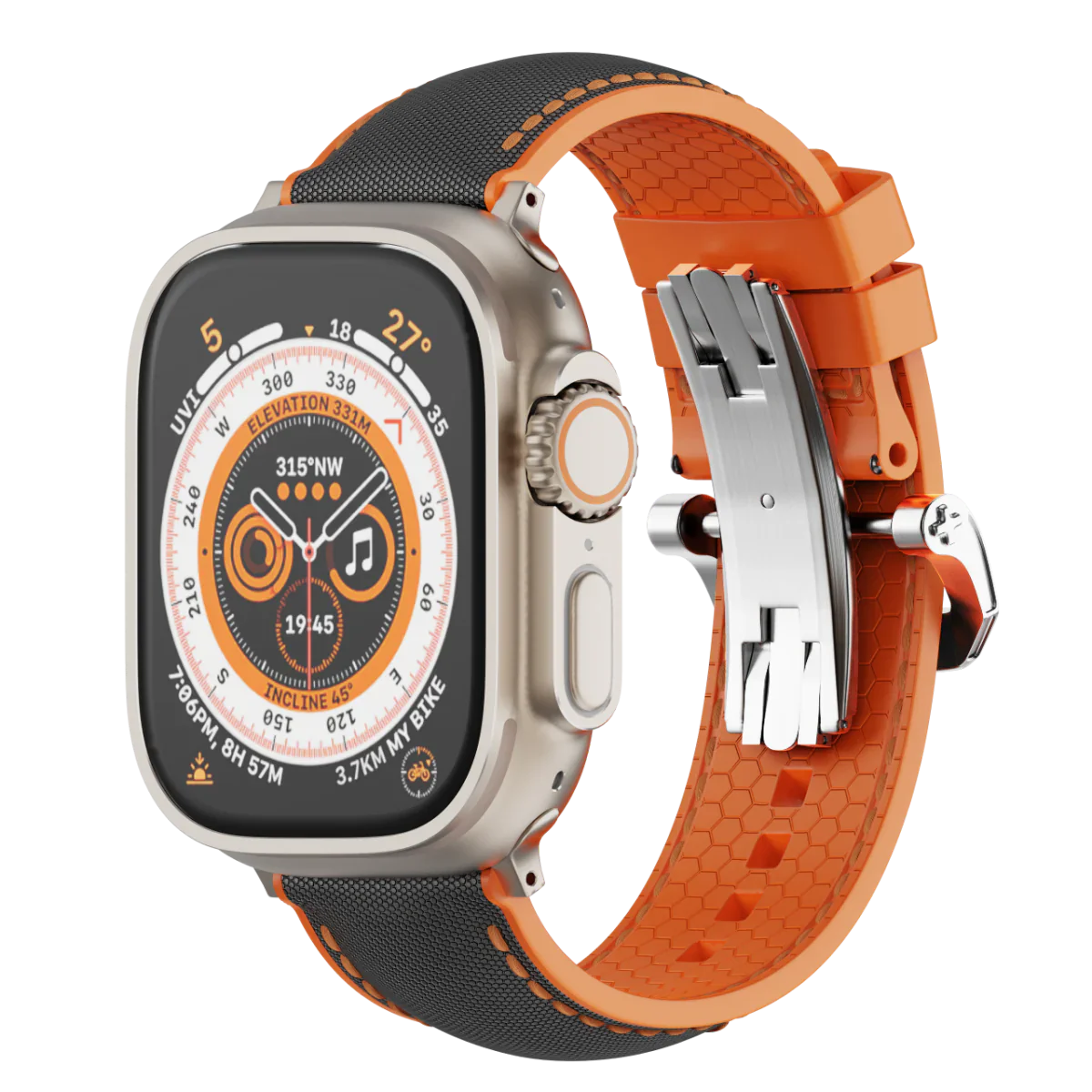 Soft Silicone Apple Watch Strap With Secure Buckle - BritishElegance