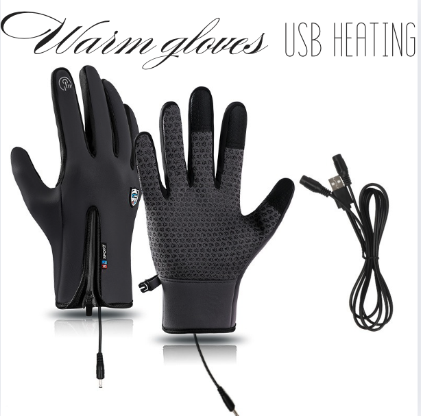 Outdoor Heated Gloves | Windproof & Waterproof – Plus Velvet Warmth