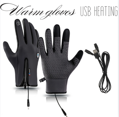 Outdoor Heated Gloves | Windproof & Waterproof – Plus Velvet Warmth