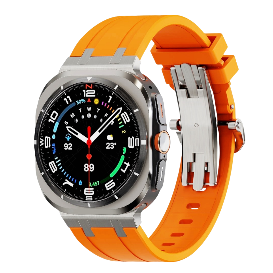 Durable Soft Strap with Metal Clip for Samsung Watch Ultra