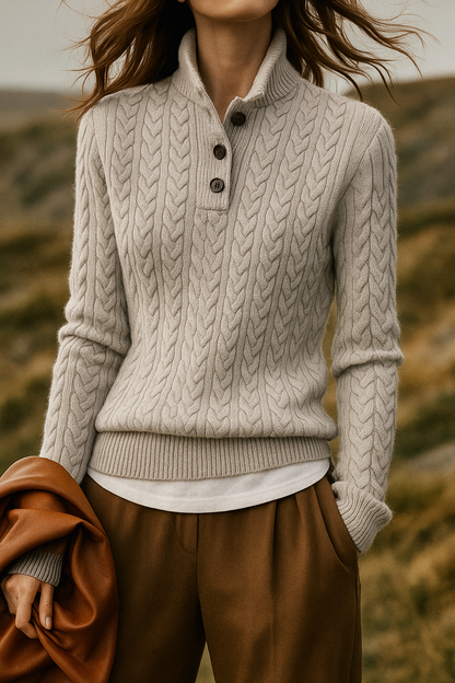 Soft Cable Knit Cashmere Sweater