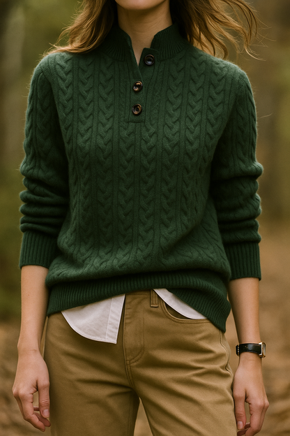 Soft Cable Knit Cashmere Sweater