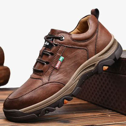 The Porto Rotondo Men’s Casual Lace Up Comfort Leather Trainers