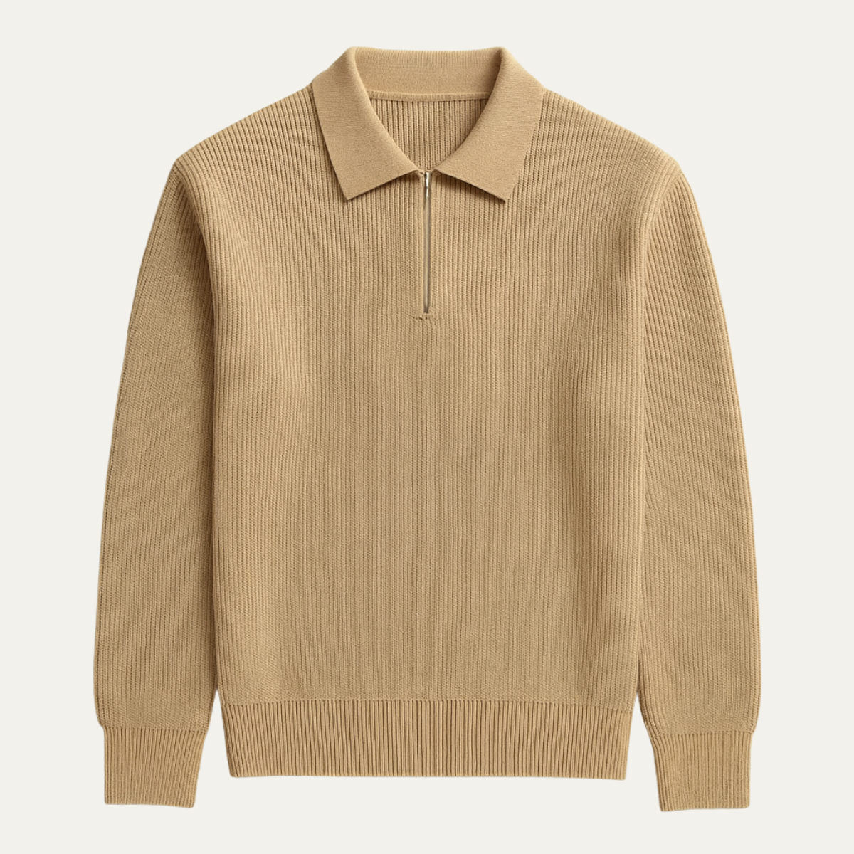The Zurich Men’s Luxury Quarter Zip Cotton Knit Jumper