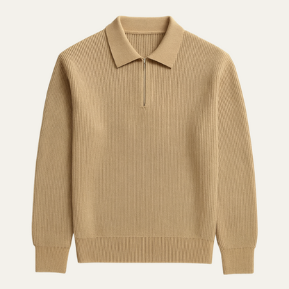 The Zurich Men’s Luxury Quarter Zip Cotton Knit Jumper