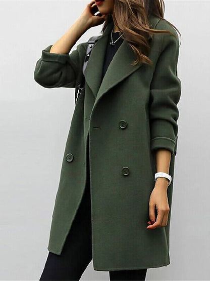 Women’s Double-Breasted Coat | Winter