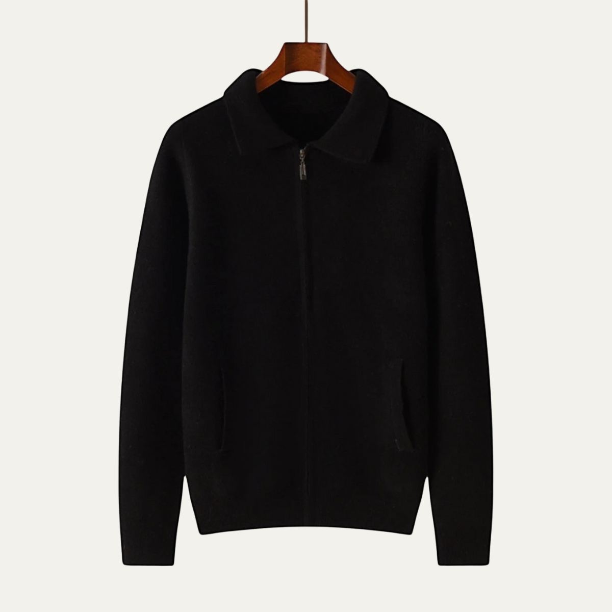 The Roma Men's Luxury Knitted Wool Zip Cardigan