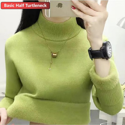 Cozy Women's Fleece Lined Winter Sweater - BritishElegance