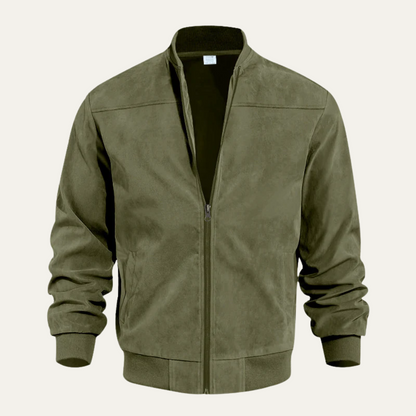 Men’s Suede Look Bomber Jacket
