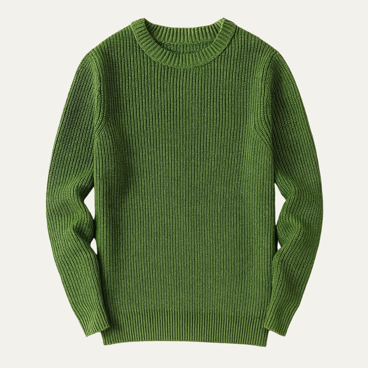 Men’s Ribbed Knit Crewneck Sweater