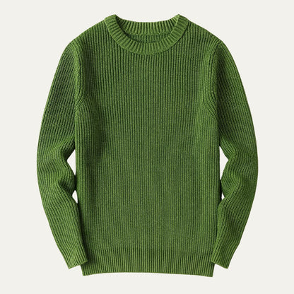Men’s Ribbed Knit Crewneck Sweater
