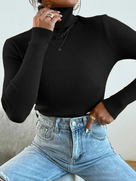 Warm Women's Slim Fit Turtleneck Jumper - BritishElegance