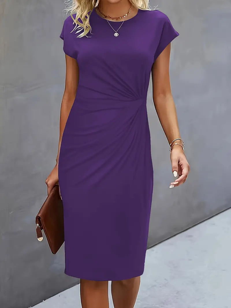 Elegant Ladies Scoop Neck Casual Dress
