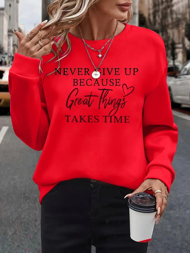 Women's Cozy Graphic Sweatshirt for Fall Winter