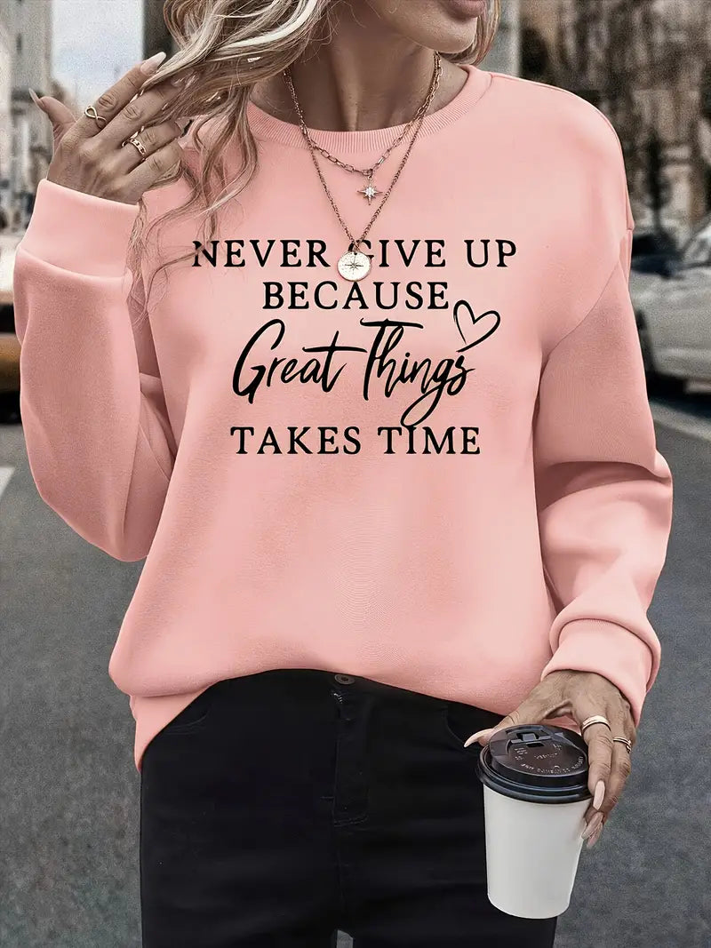 Women's Cozy Graphic Sweatshirt for Fall Winter