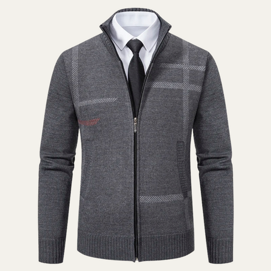 The Ashglen Men's Full Zip Knit Cardigan