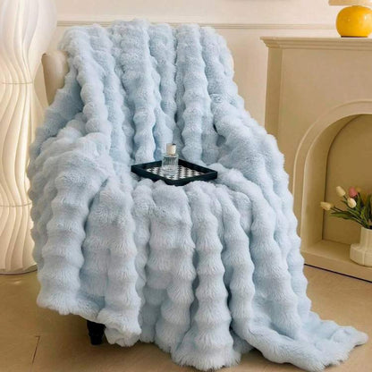 PlushHaven Faux Fur Weighted Blanket