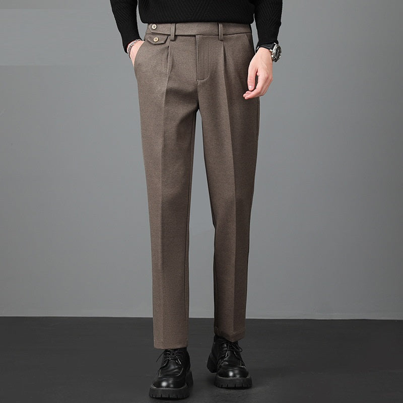 Men's Tailored Slim Fit Trousers - BritishElegance
