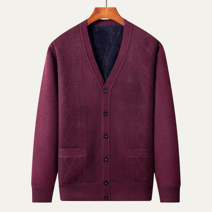 The Trafalgar Men's Classic Knit Button Up Cardigan