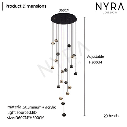 Elegant Drop Crystal Ceiling Light