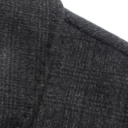 The Dobbiaco Men’s Winter Plaid Wool Blend Overcoat with Quilted Lining