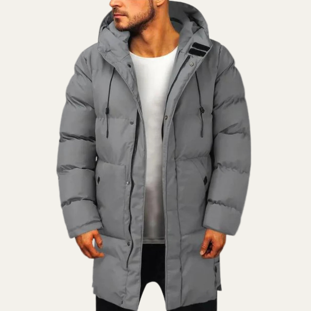 Men’s Long Line Insulated Parka Coat