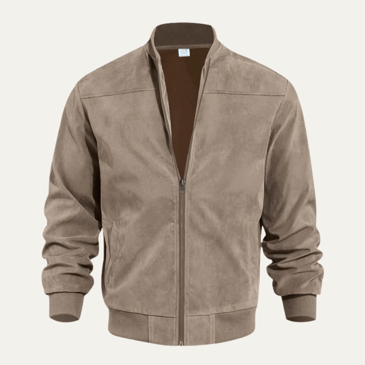 Men’s Suede Look Bomber Jacket
