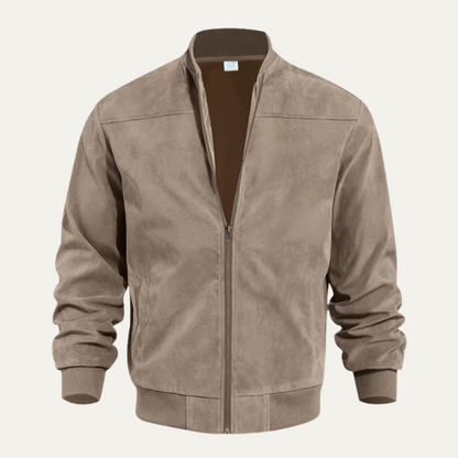Men’s Suede Look Bomber Jacket