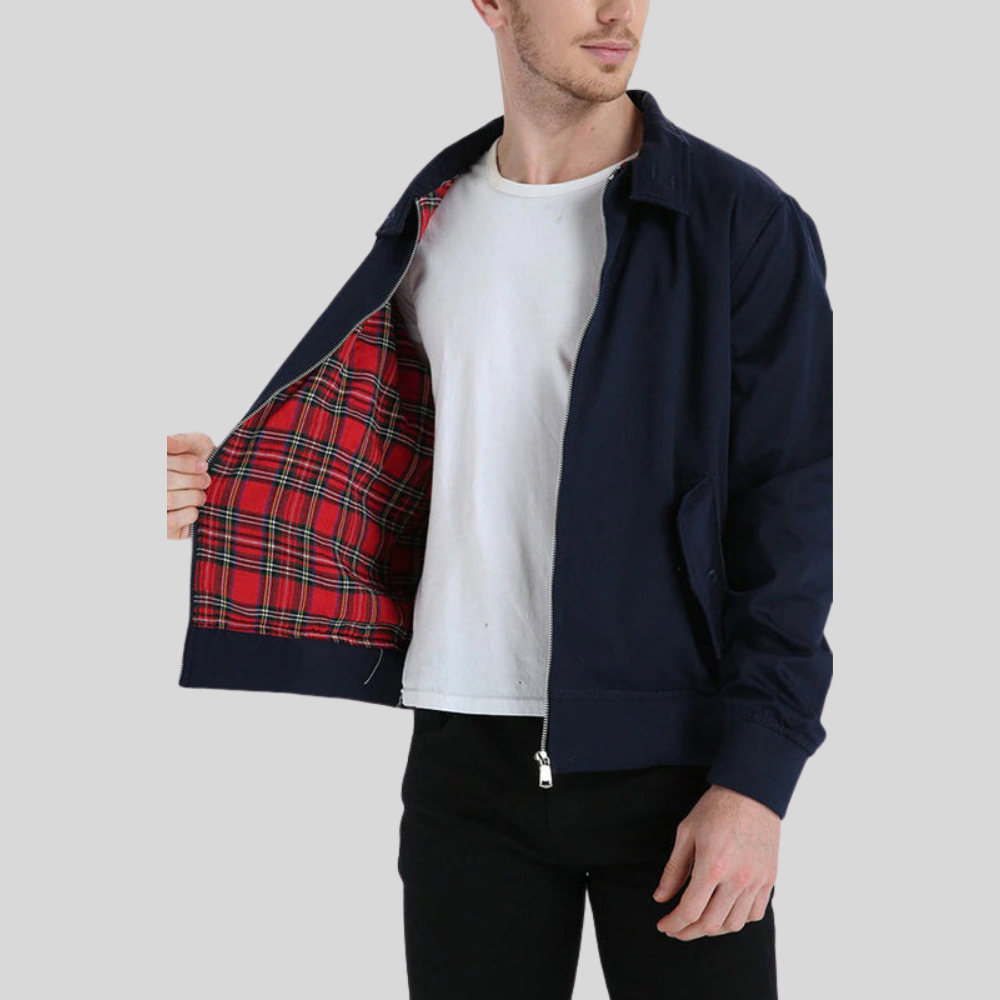 Men’s Classic Zip Front Harrington Jacket