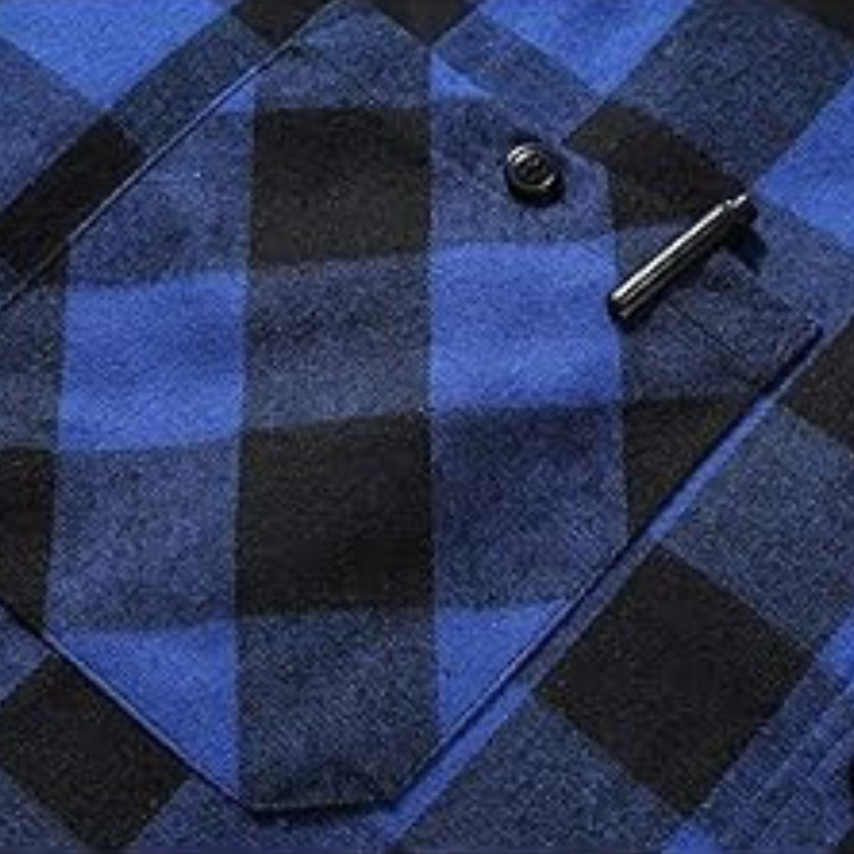 The Amalfi Men’s Hooded  Plaid Button Down with Pocket Flannel Jacket