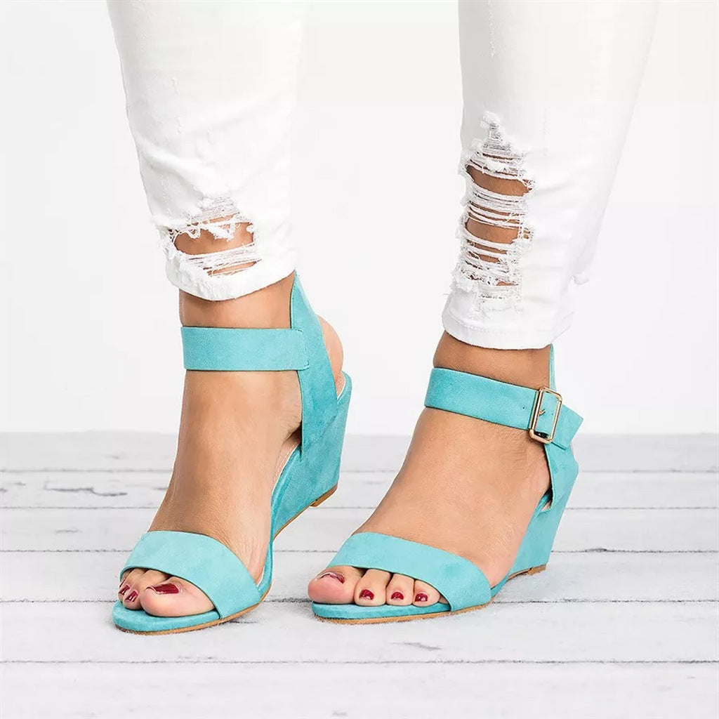 Comfortable Faux Leather Wedge Sandals for Women