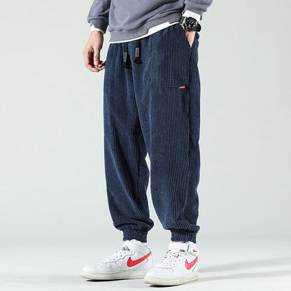 Men's Baggy Corduroy Trousers – Relaxed Fit Stretch Cords for Streetwear Style