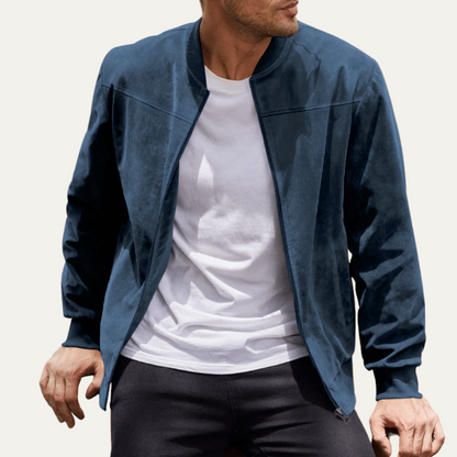 Men’s Suede Look Bomber Jacket
