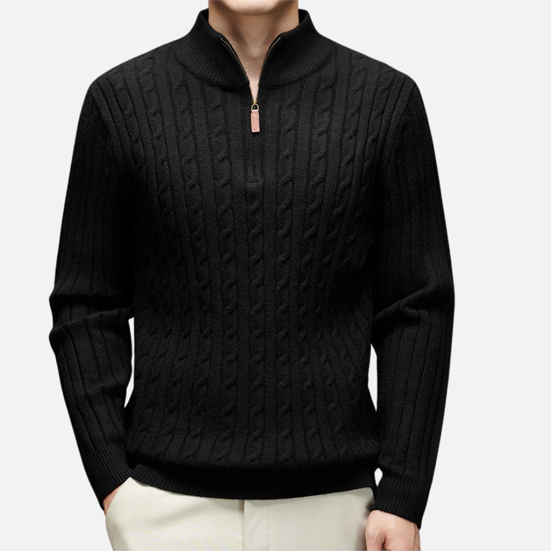 Warm Winter Crew Neck Knitted Sweater for Men - BritishElegance