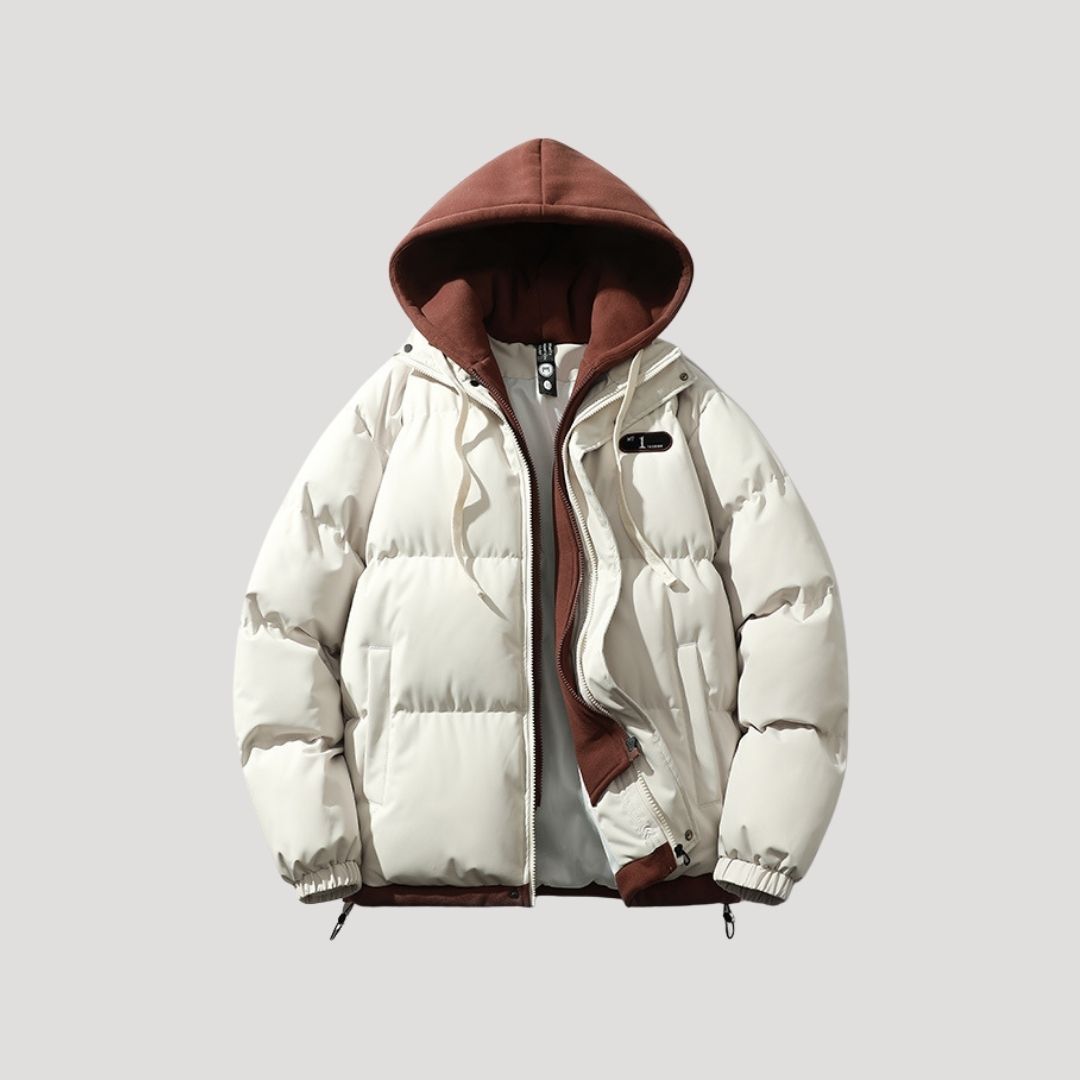 Men’s Layered Hood Puffer Jacket