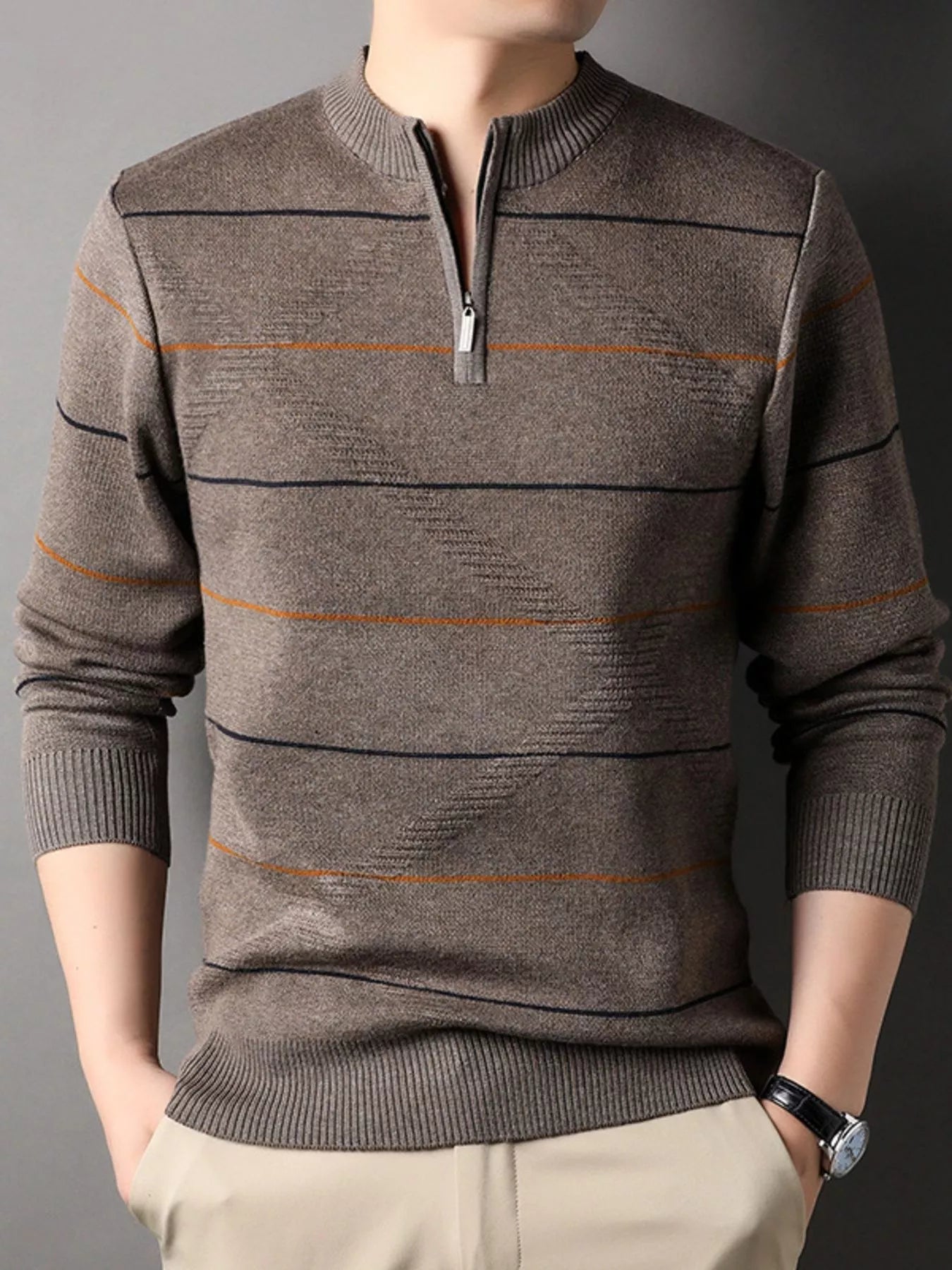 Men's Classic Patterned Sweater Pullover