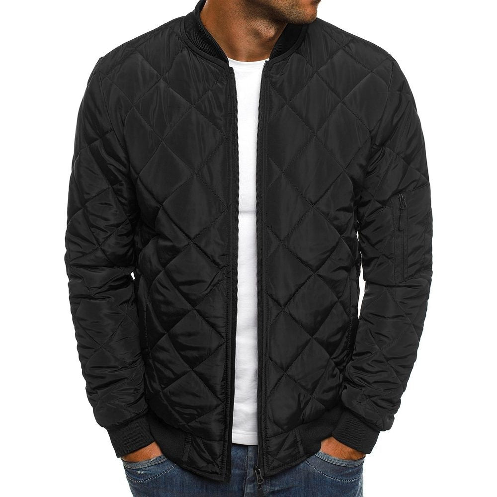 Men's Insulated Padded Bomber Jacket with Thermal Stitching - BritishElegance