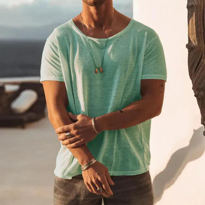 Soft Classic Casual Crew Neck Tee for Men