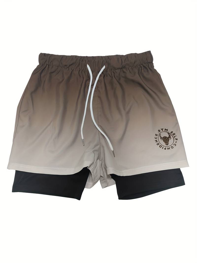 Men's Alexander 2-in-1 Ombre Shorts with Double Layer