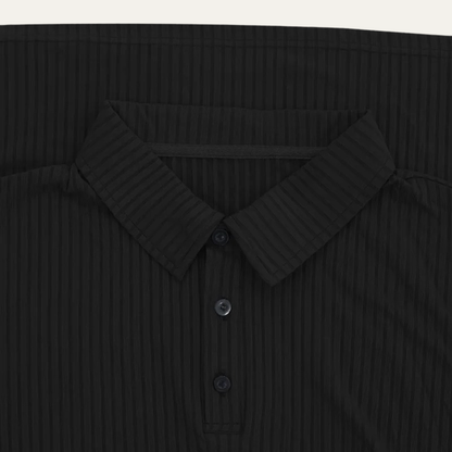 The Sorrento Men’s Ribbed Casual Button Neck Polo Shirt
