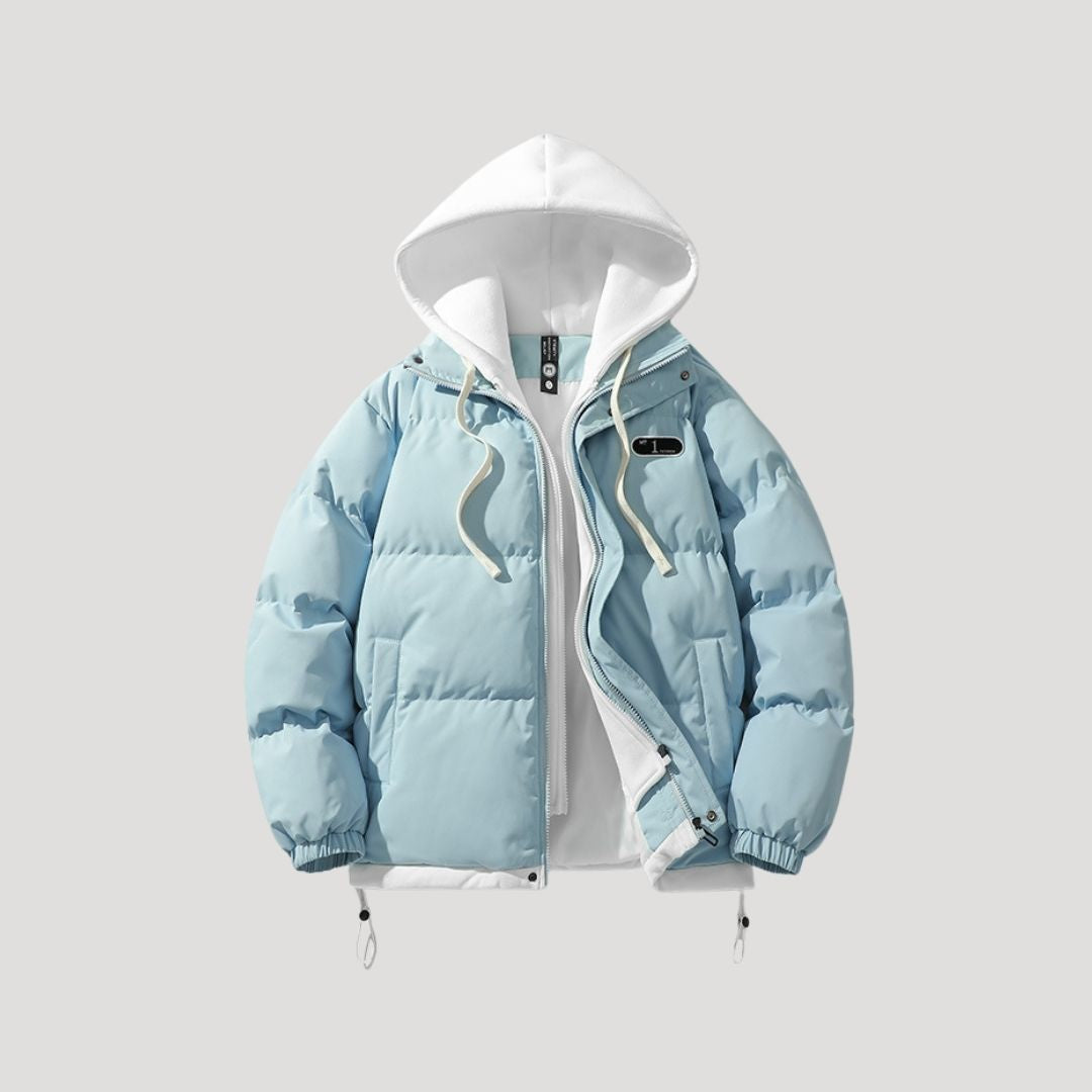 Men’s Layered Hood Puffer Jacket